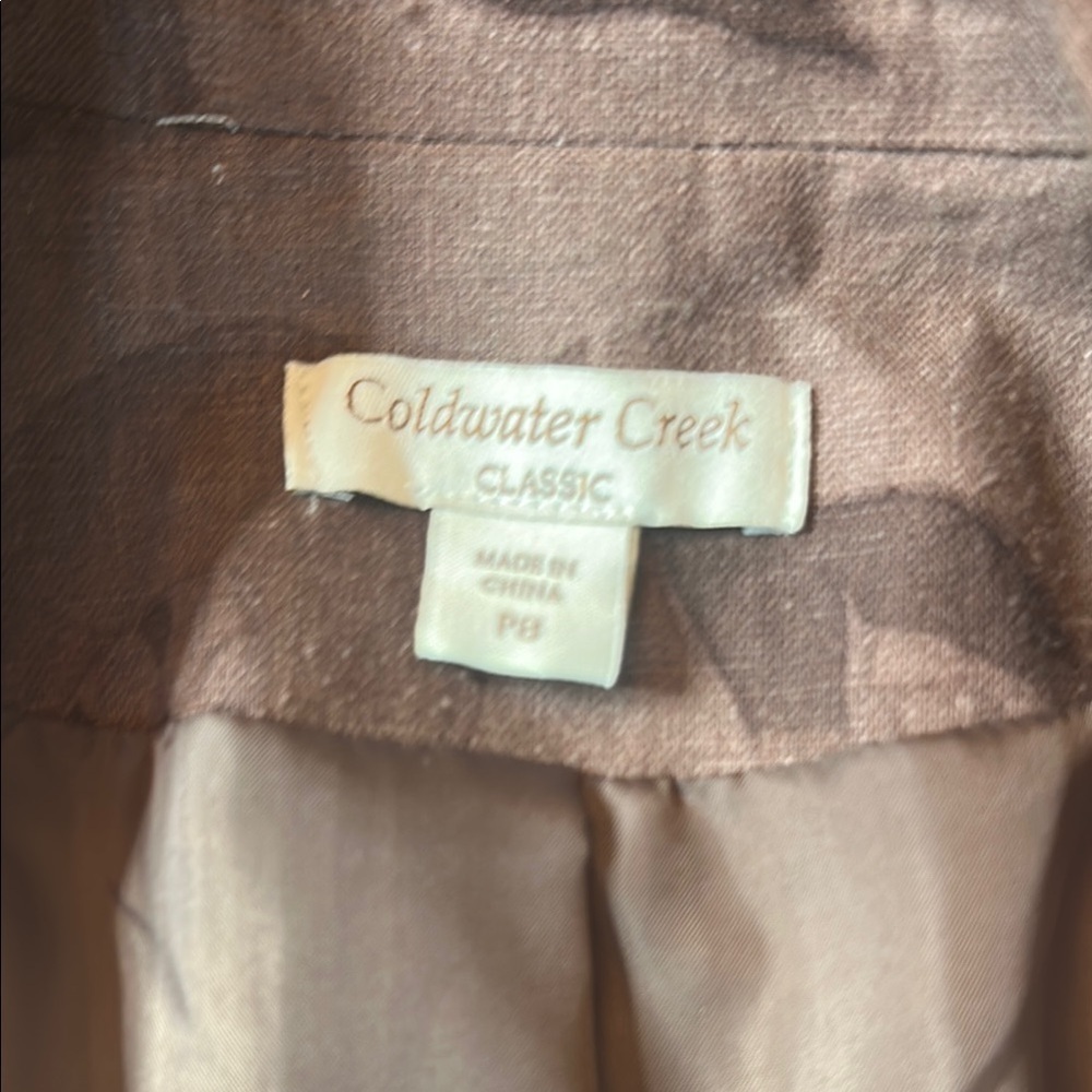Coldwater Creek Brown Sport Coat with Notched Lapels - Picture 2 of 6